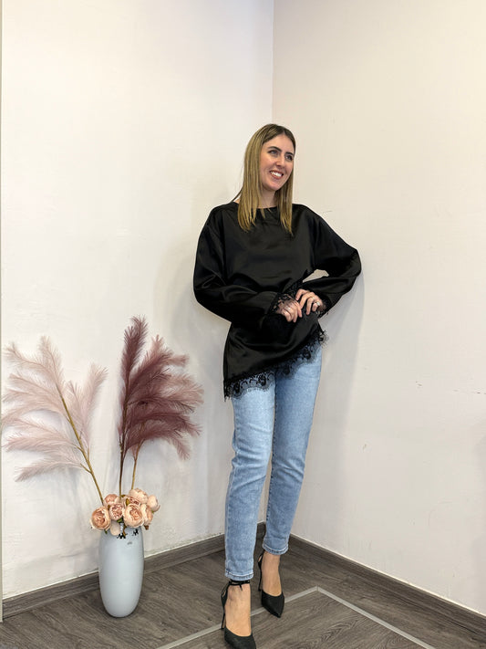 Camicia con pizzo cp212