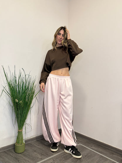 Pantaloni tuta balloon bande