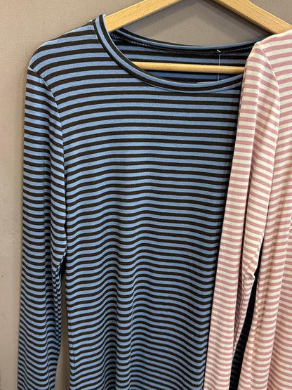 Maglia rigata girocollo