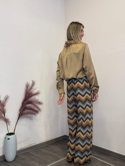 Camicia raso oro