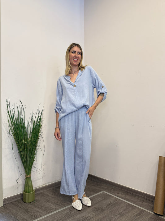 Maglia completo comodo azzurro