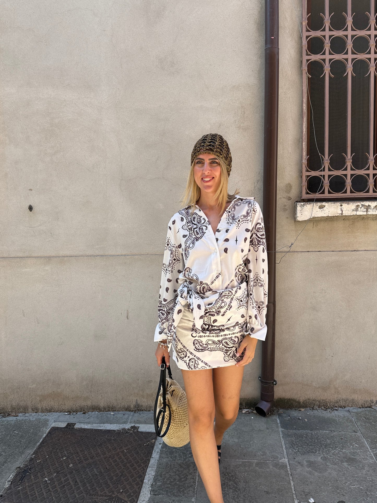 Camicia bandana bianca