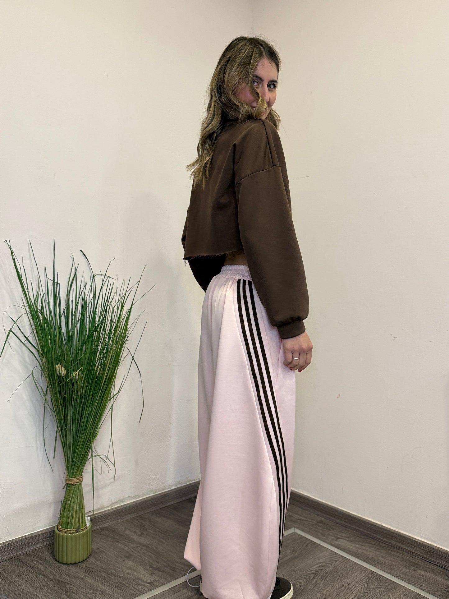 Pantaloni tuta balloon bande