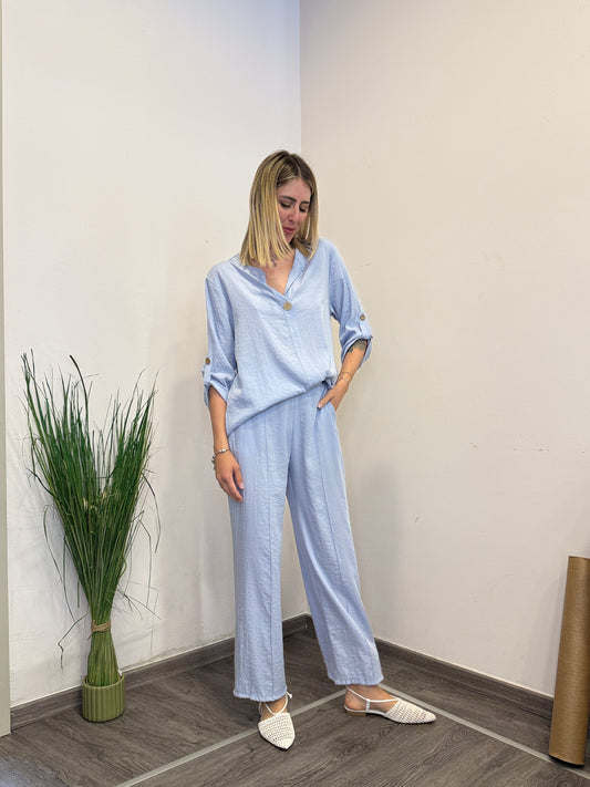 Maglia completo comodo azzurro