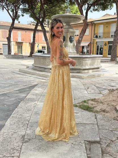 Abito Cerimonia gold