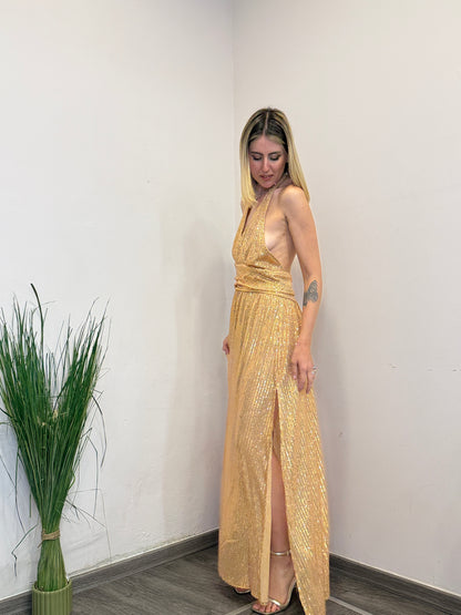 Abito paillettes oro