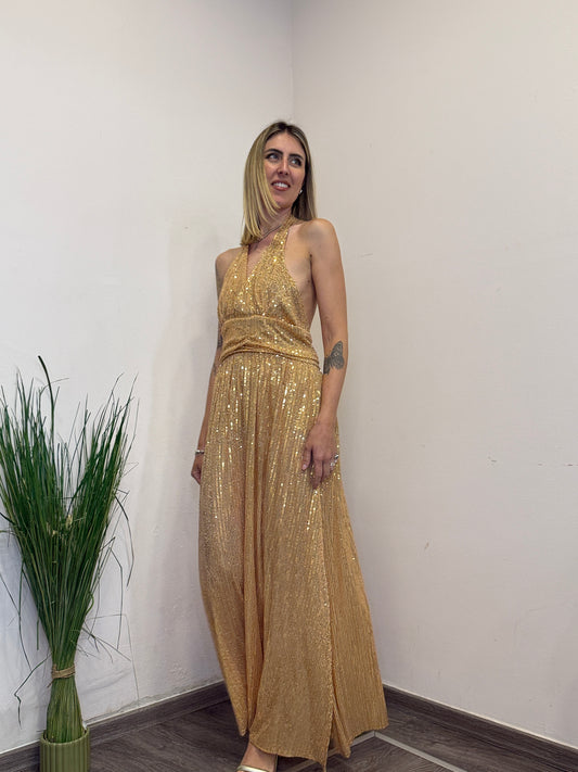 Abito paillettes oro