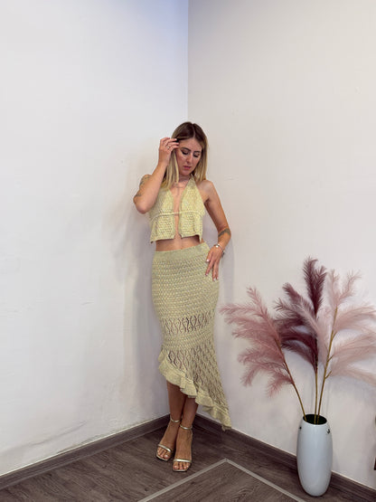 Completo gold crochet