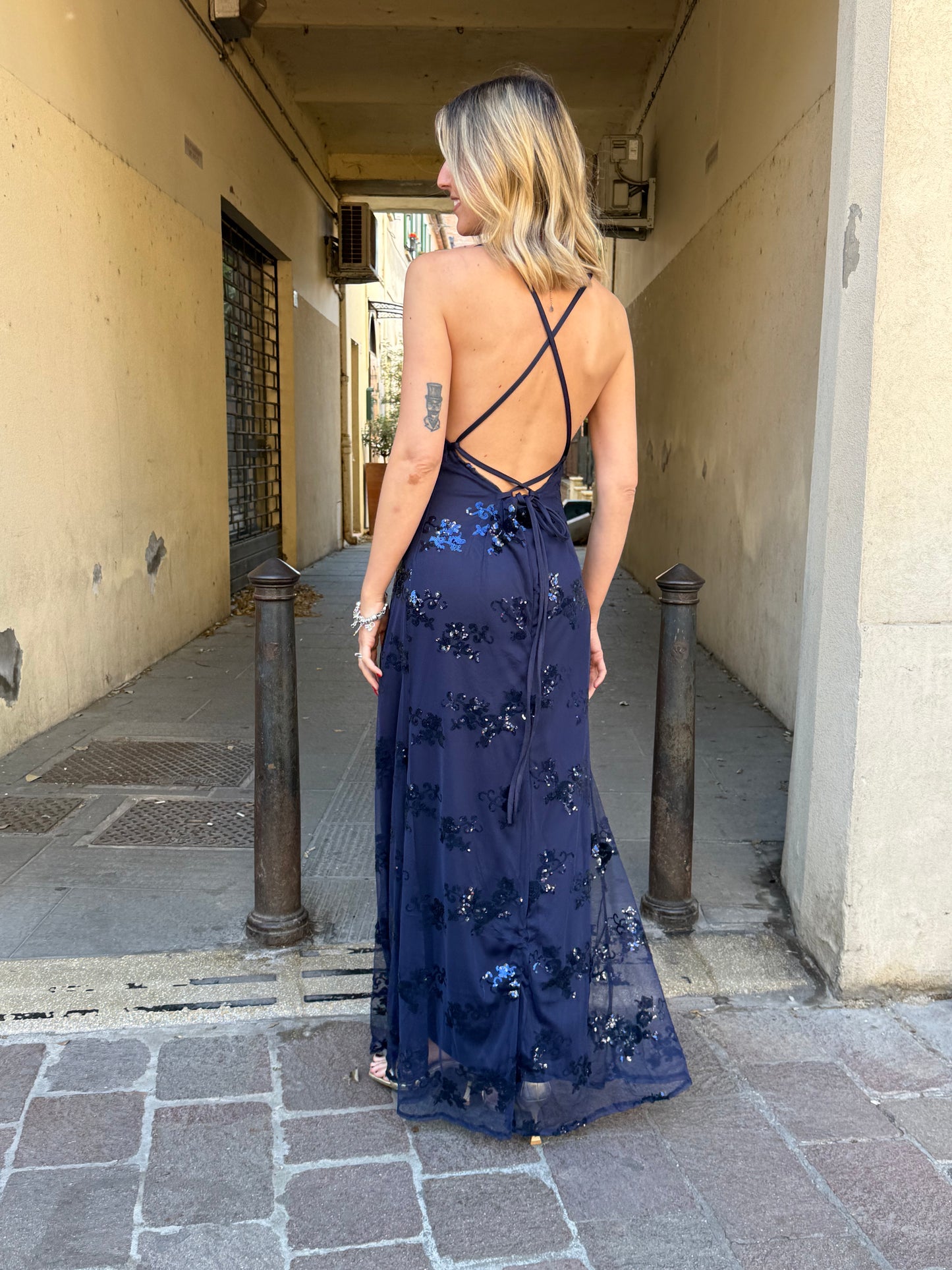 Abito cerimonia ac731 blu notte