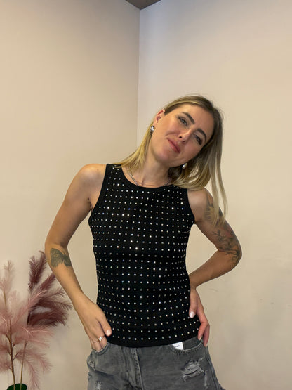 Canotta strass