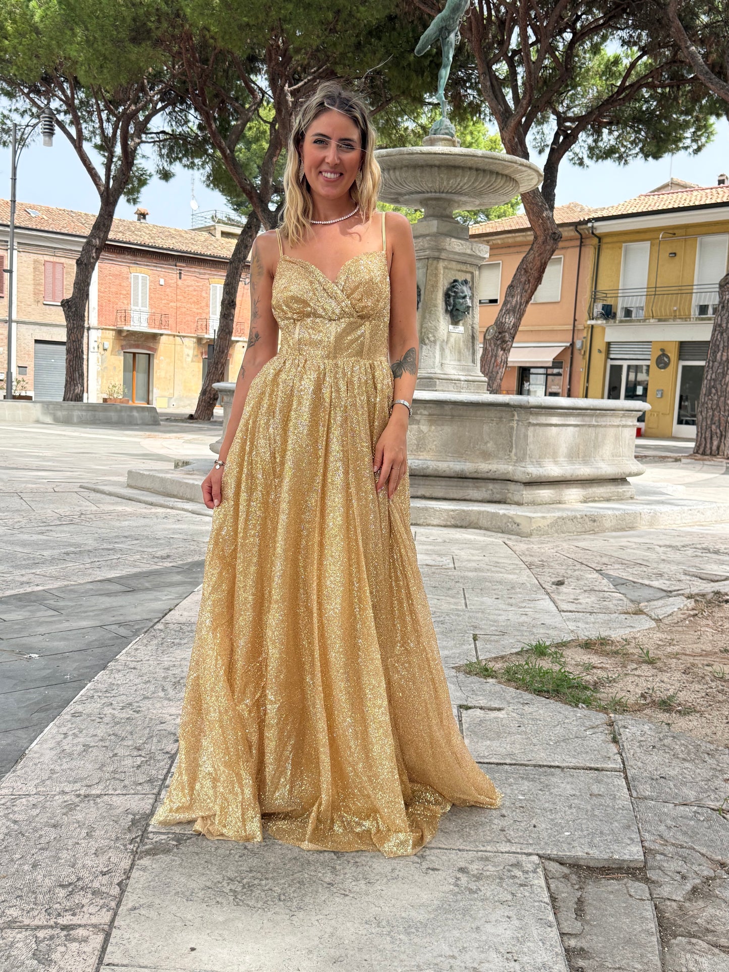 Abito Cerimonia gold