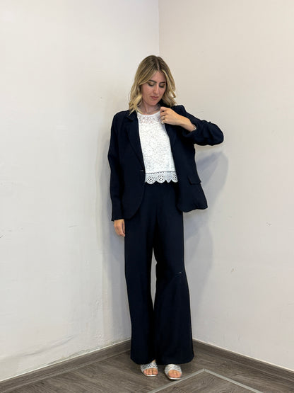 Completo viscosa blu notte