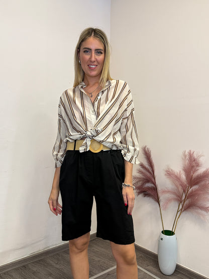 Bermuda cotone nero