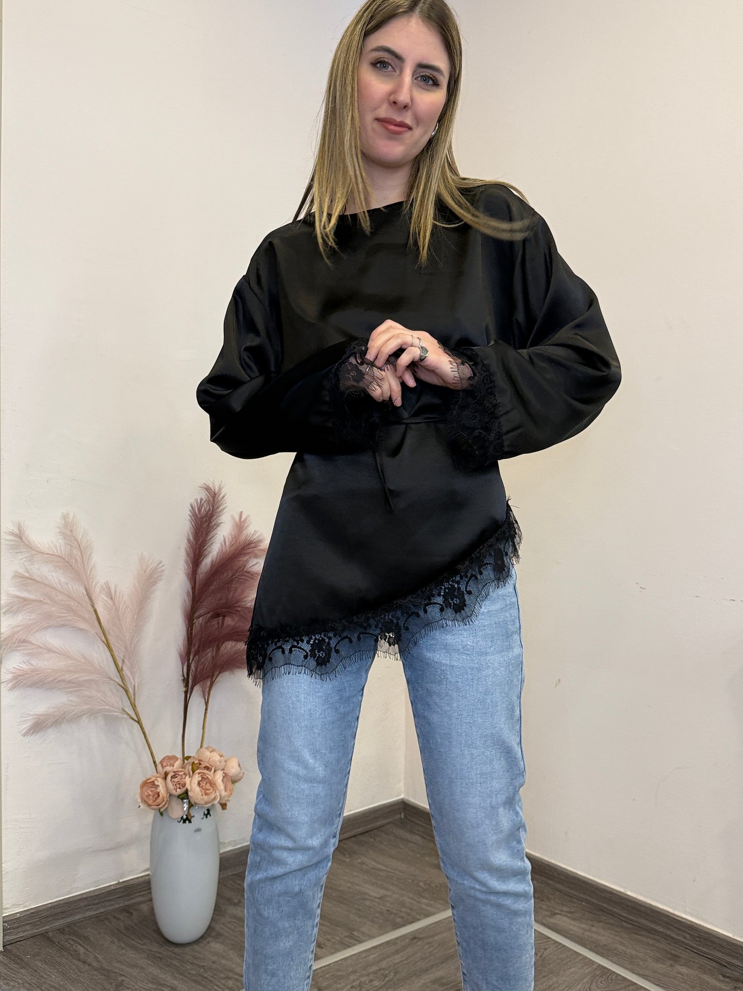 Camicia con pizzo cp212