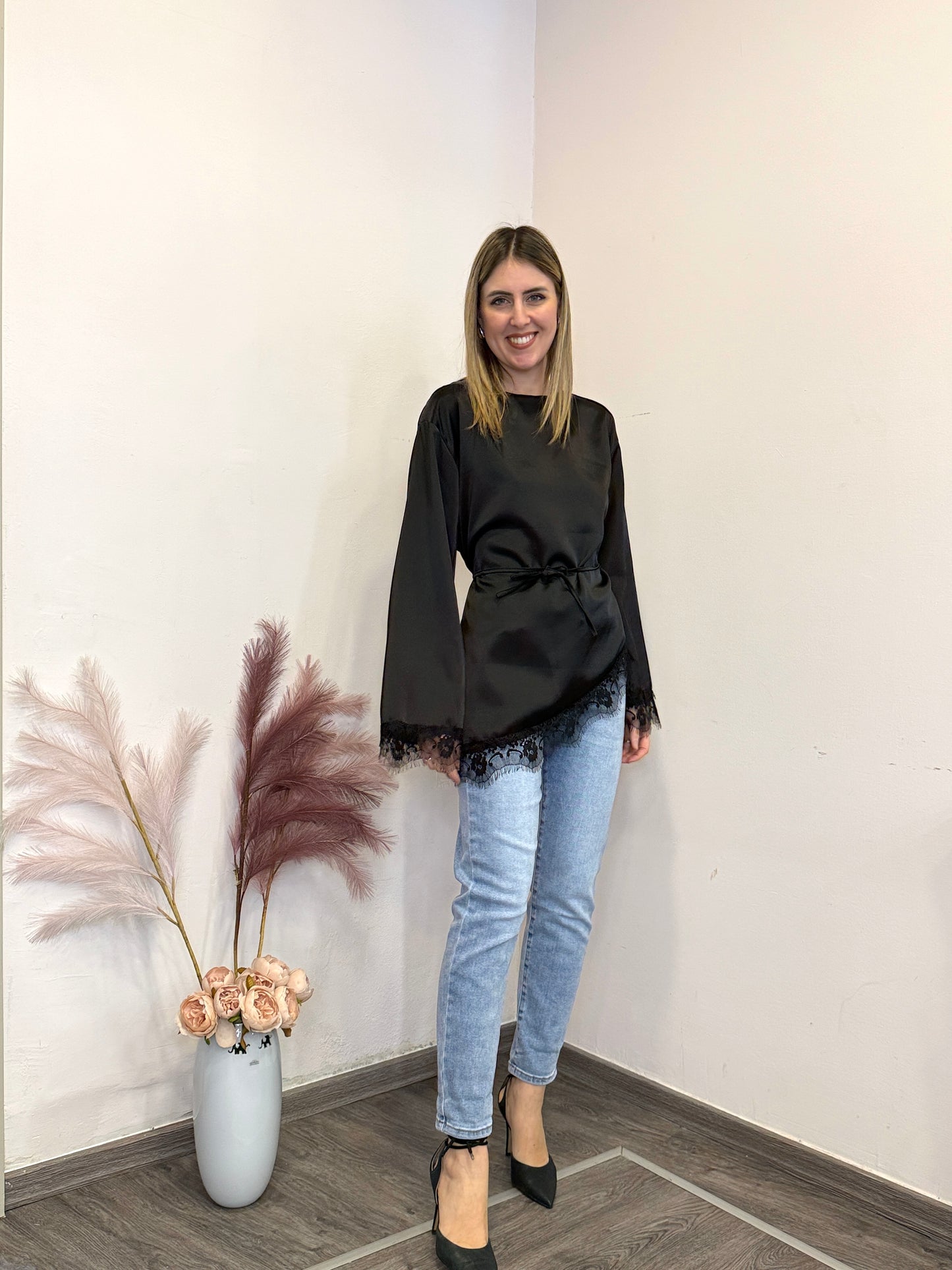 Camicia con pizzo cp212