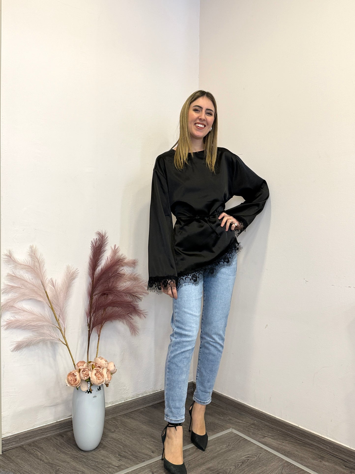 Camicia con pizzo cp212