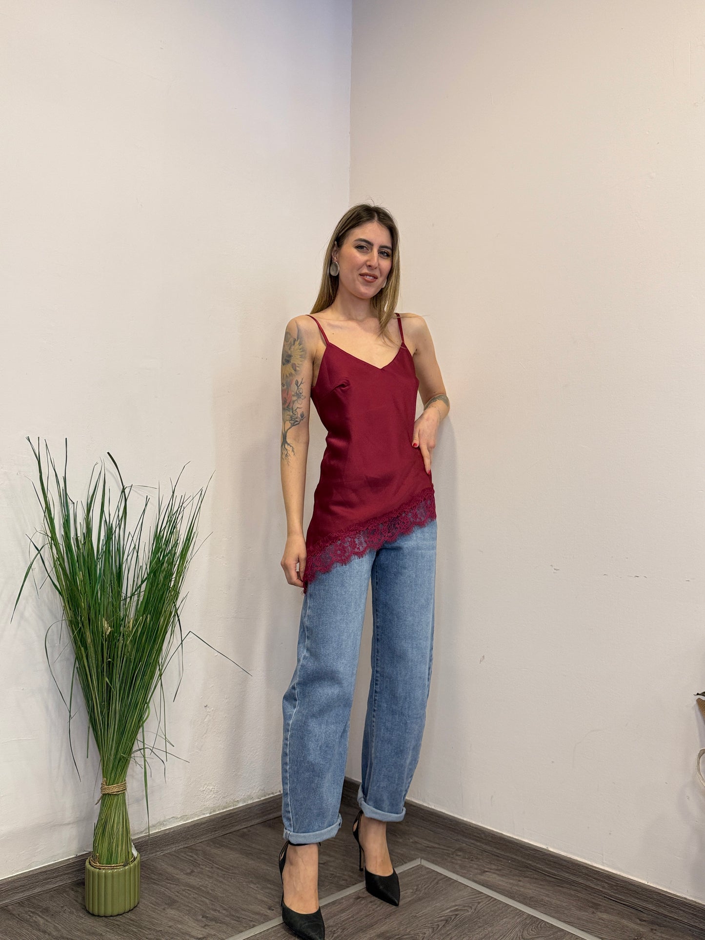 Canotta asimmetrica pizzo