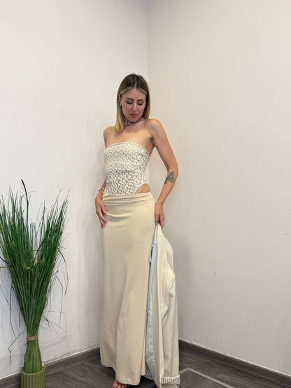 Abito con body pizzo
