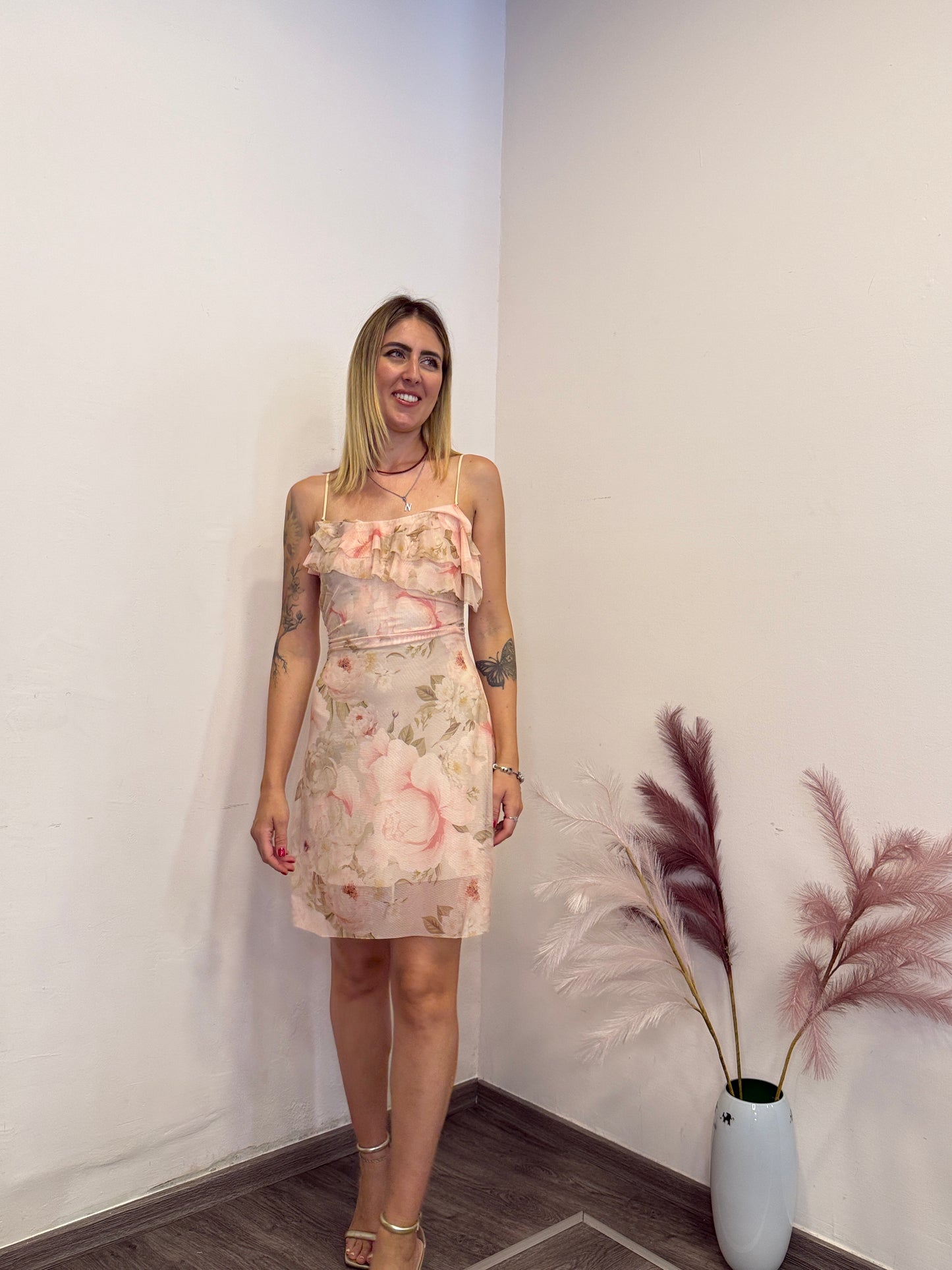 Abito tulle fiori