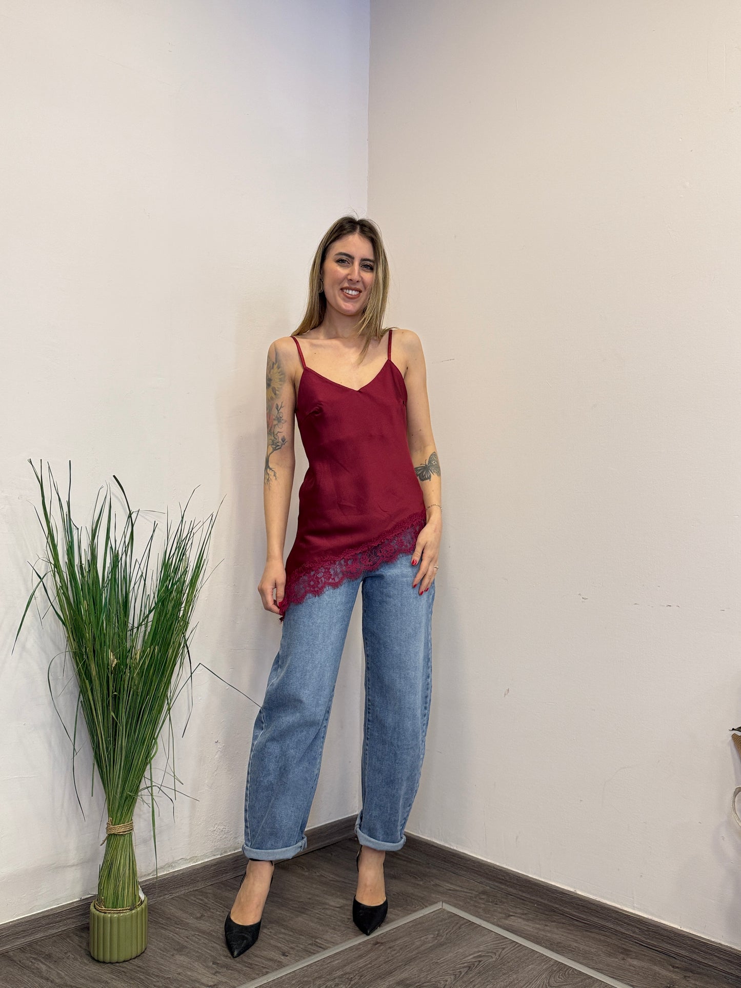 Canotta asimmetrica pizzo