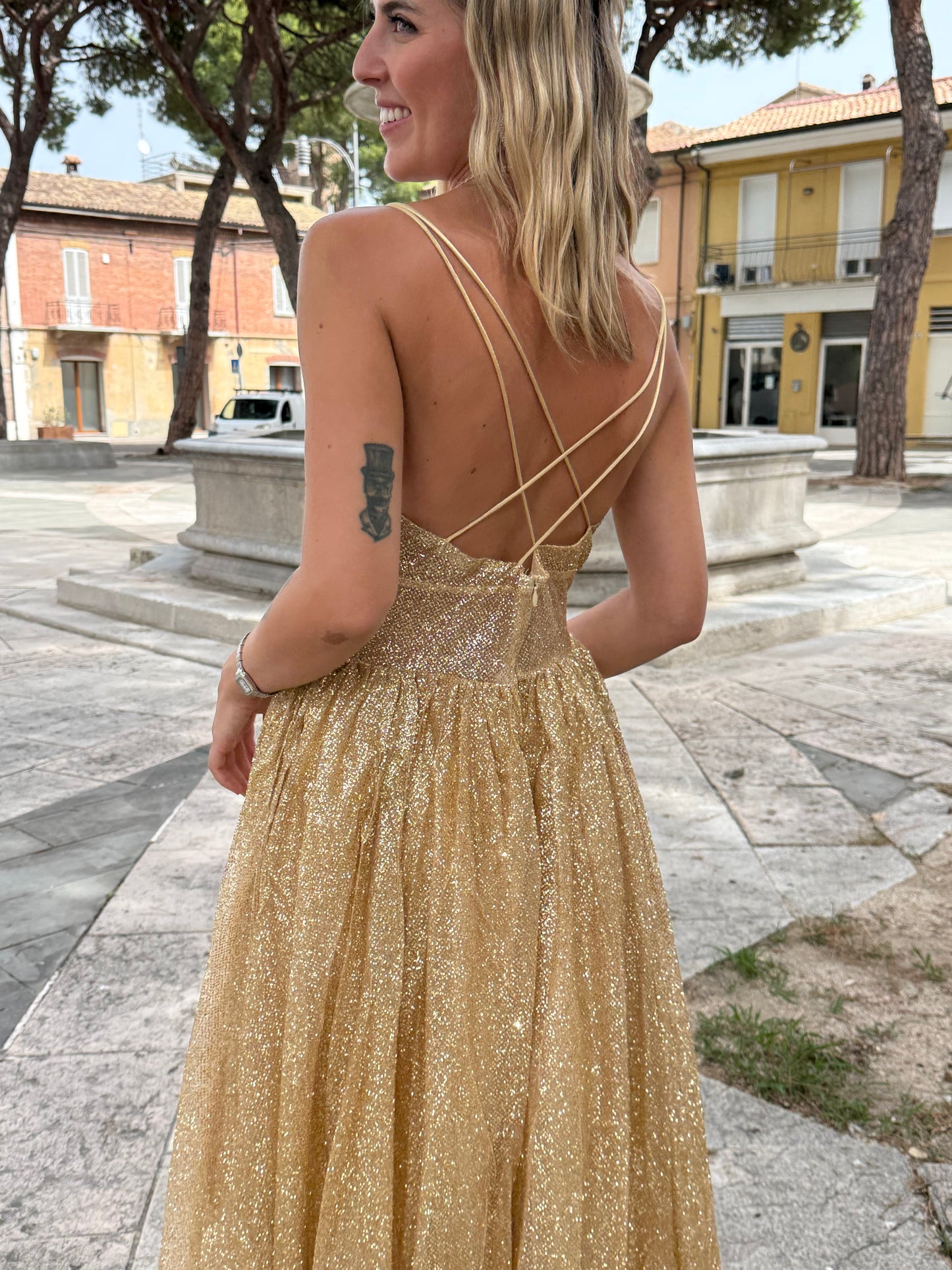 Abito Cerimonia gold