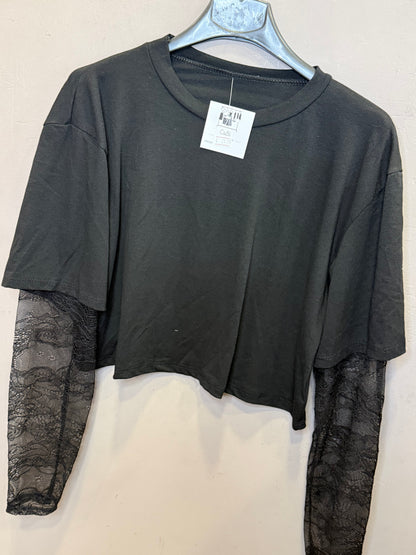 T-shirt pizzo crop tc442