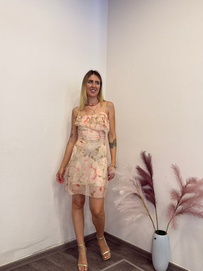 Abito tulle fiori