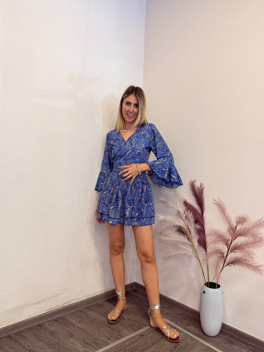 Completo ibiza seta blu