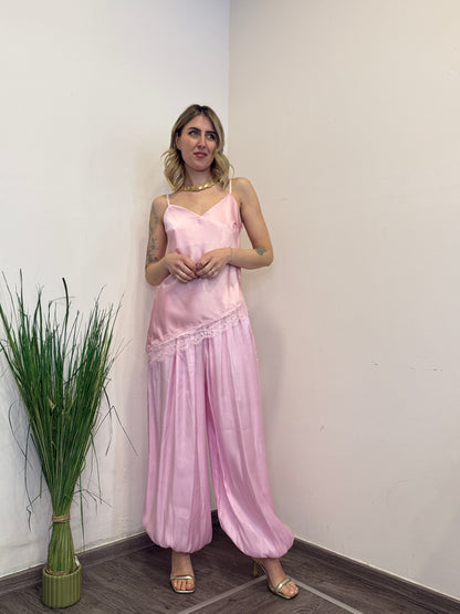 Pantaloni balloon raso