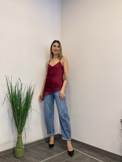 Canotta asimmetrica pizzo