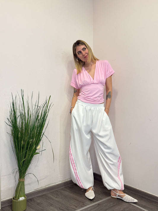 Pantaloni balloon bande