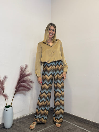 Camicia raso oro