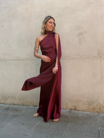 Abito cerimonia ac767 bordeaux