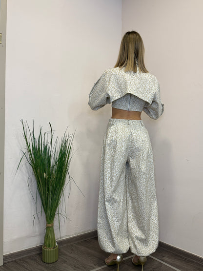 Completo denim animalier