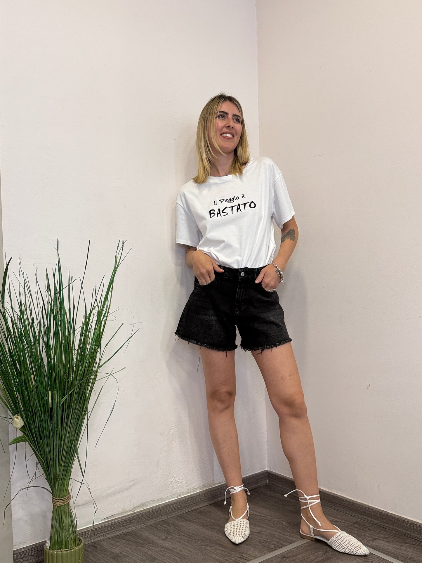 Jeans shorts tasca gioiello