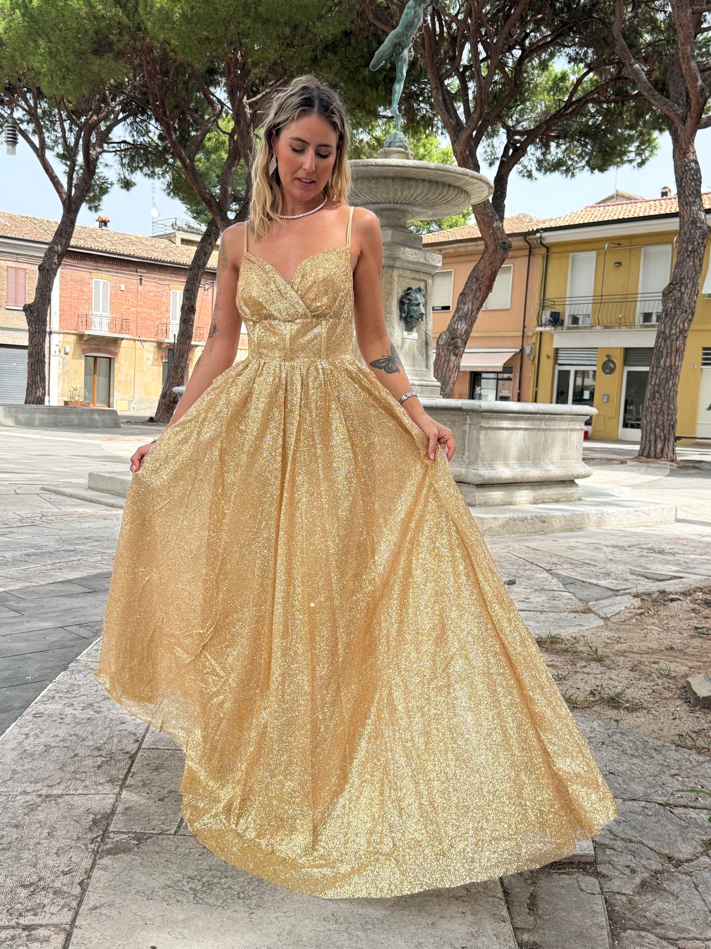 Abito Cerimonia gold