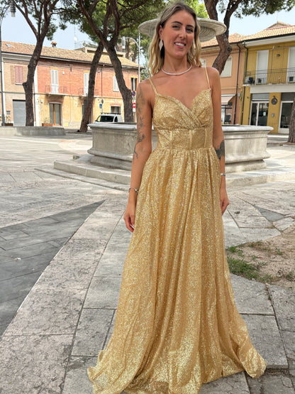 Abito Cerimonia gold