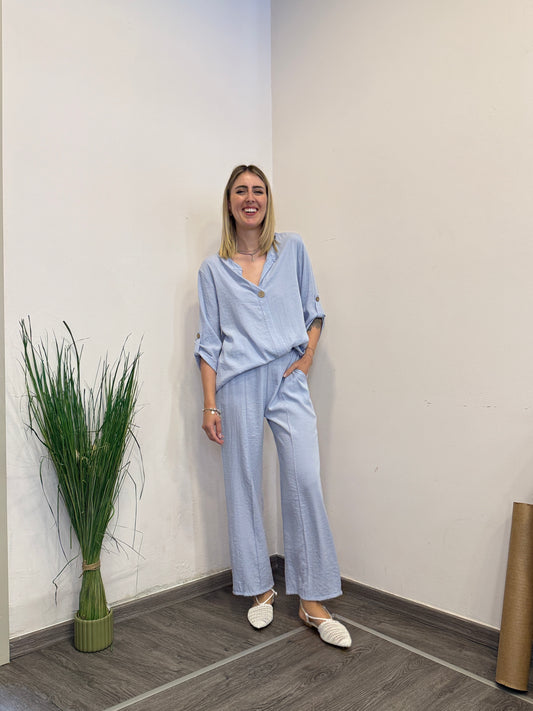 Maglia completo comodo azzurro