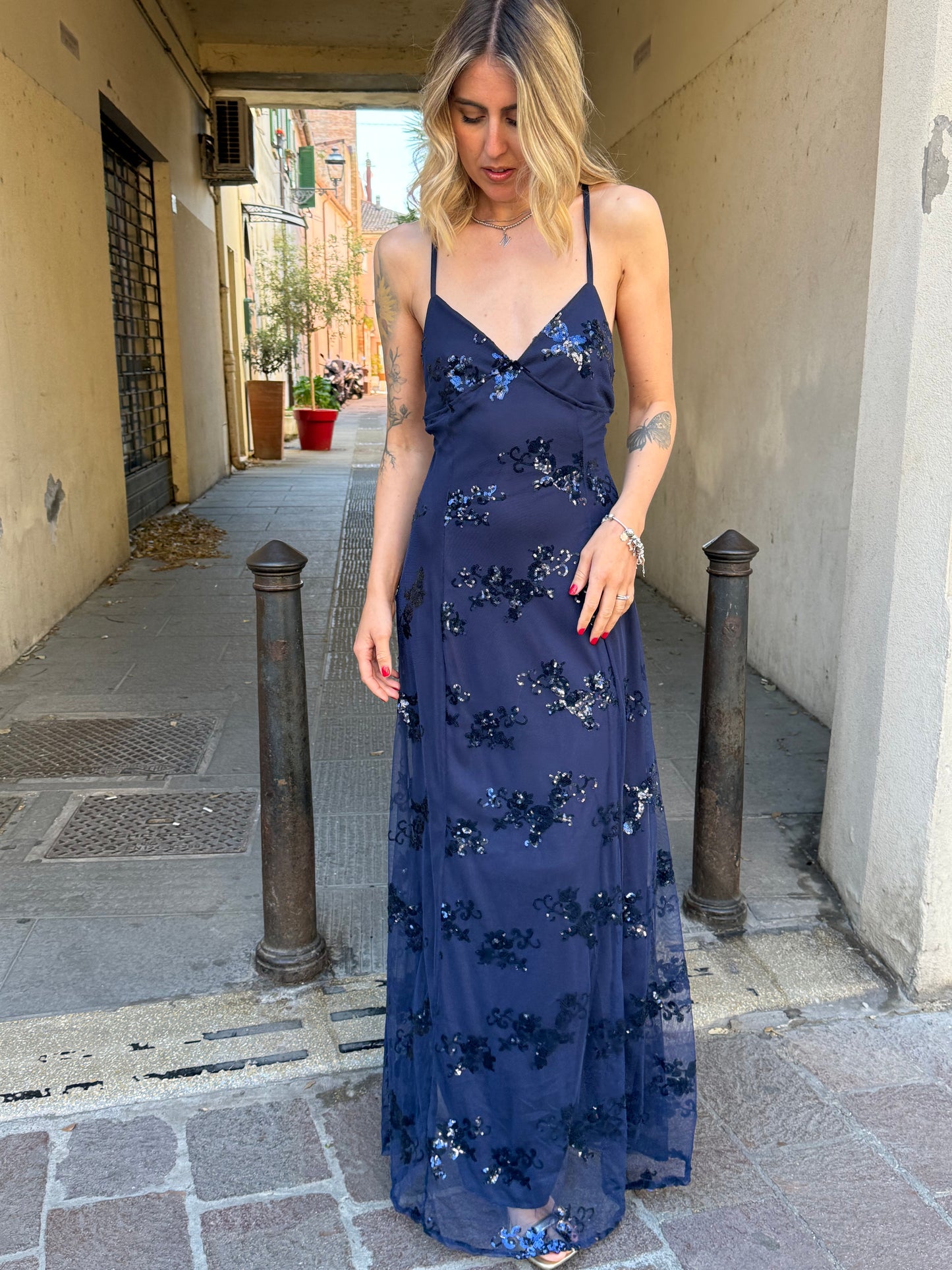 Abito cerimonia ac731 blu notte