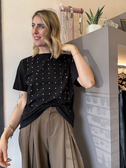 T-shirt borchia black