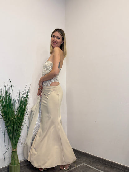 Abito con body pizzo