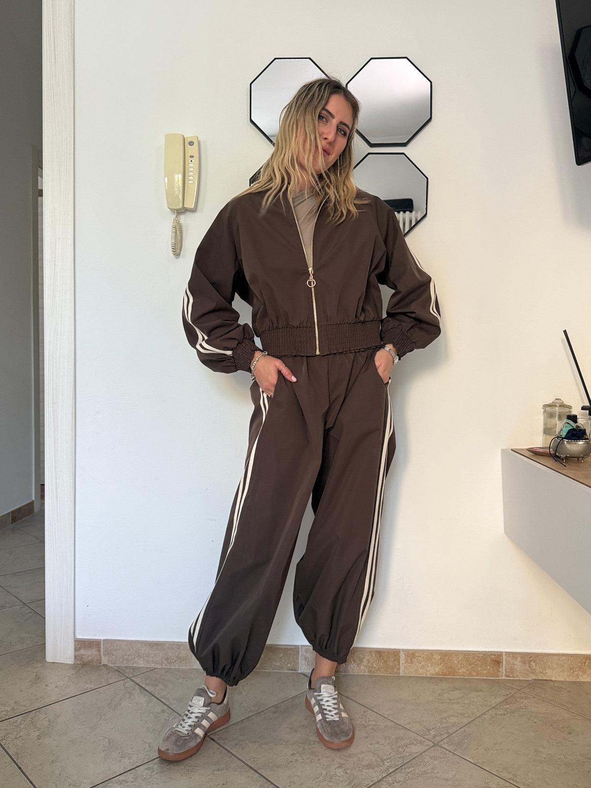 Pantaloni tuta banda