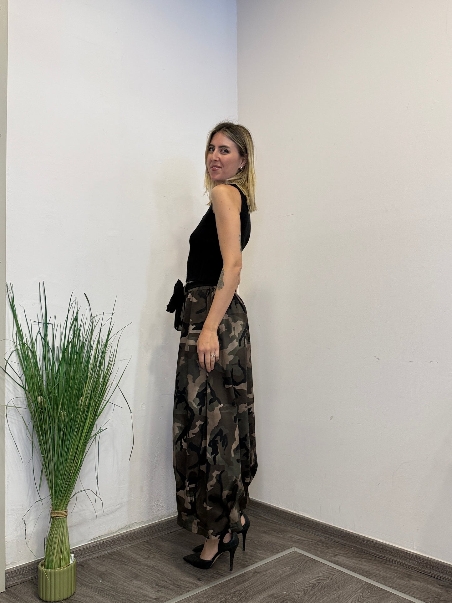 Pantaloni mimetici cotone