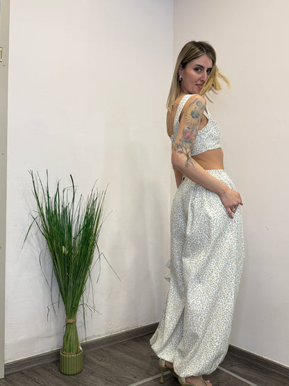 Completo denim animalier
