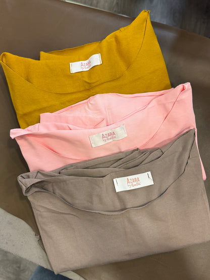 T-shirt taglio vivo elasticizzata