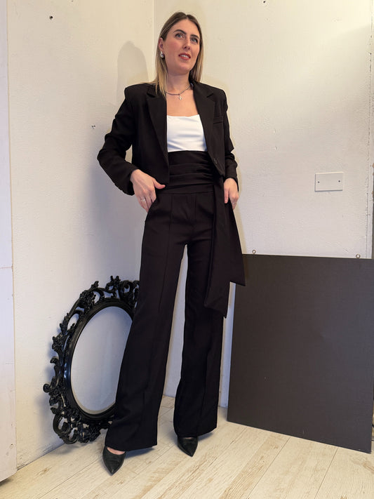 Pantaloni palazzo con fusciacca