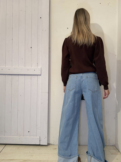 Jeans con risvolto