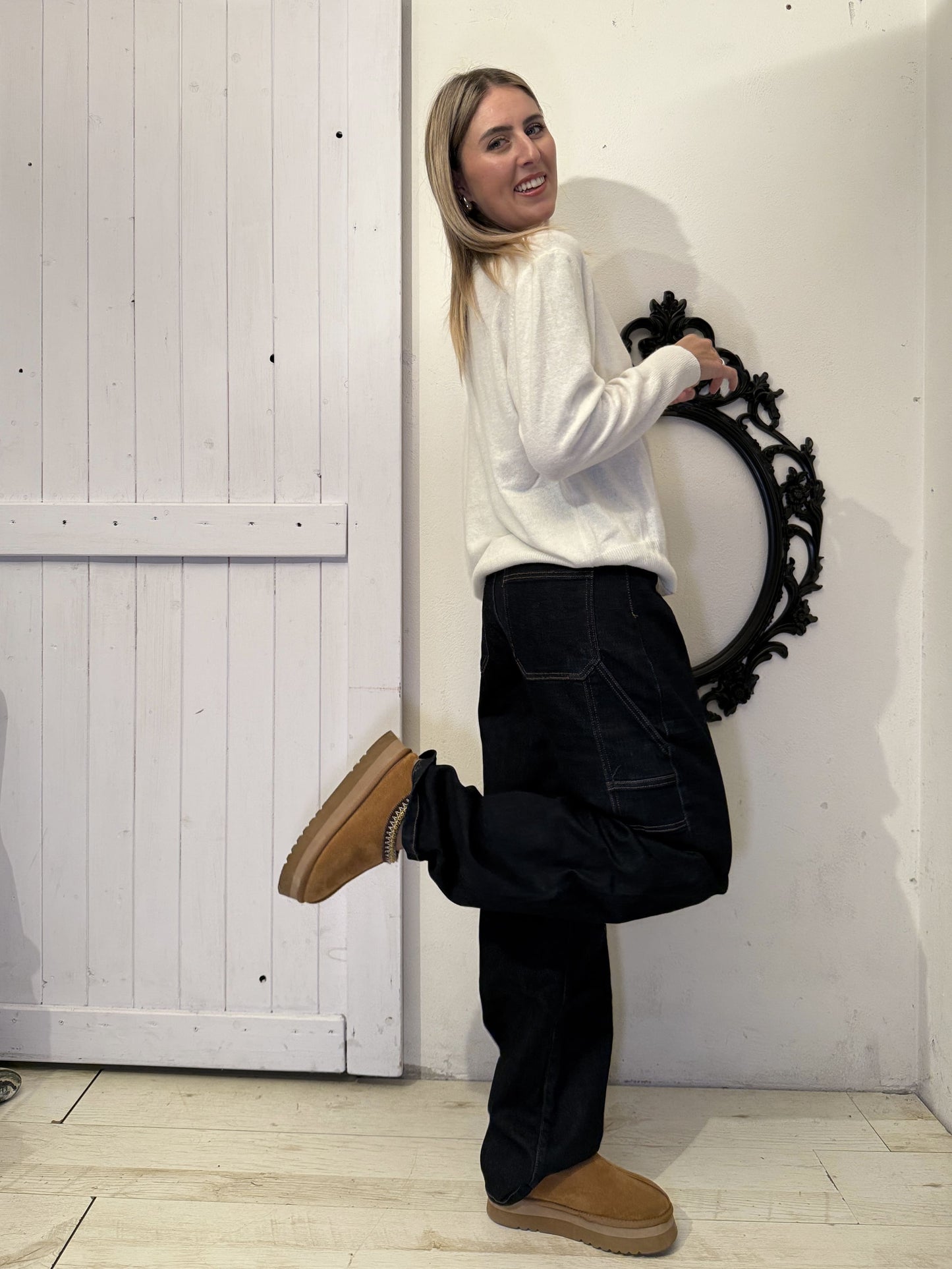 Jeans cargo balloon scuro