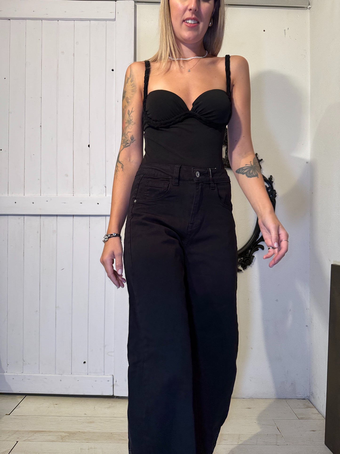 Body con spallina trecciata