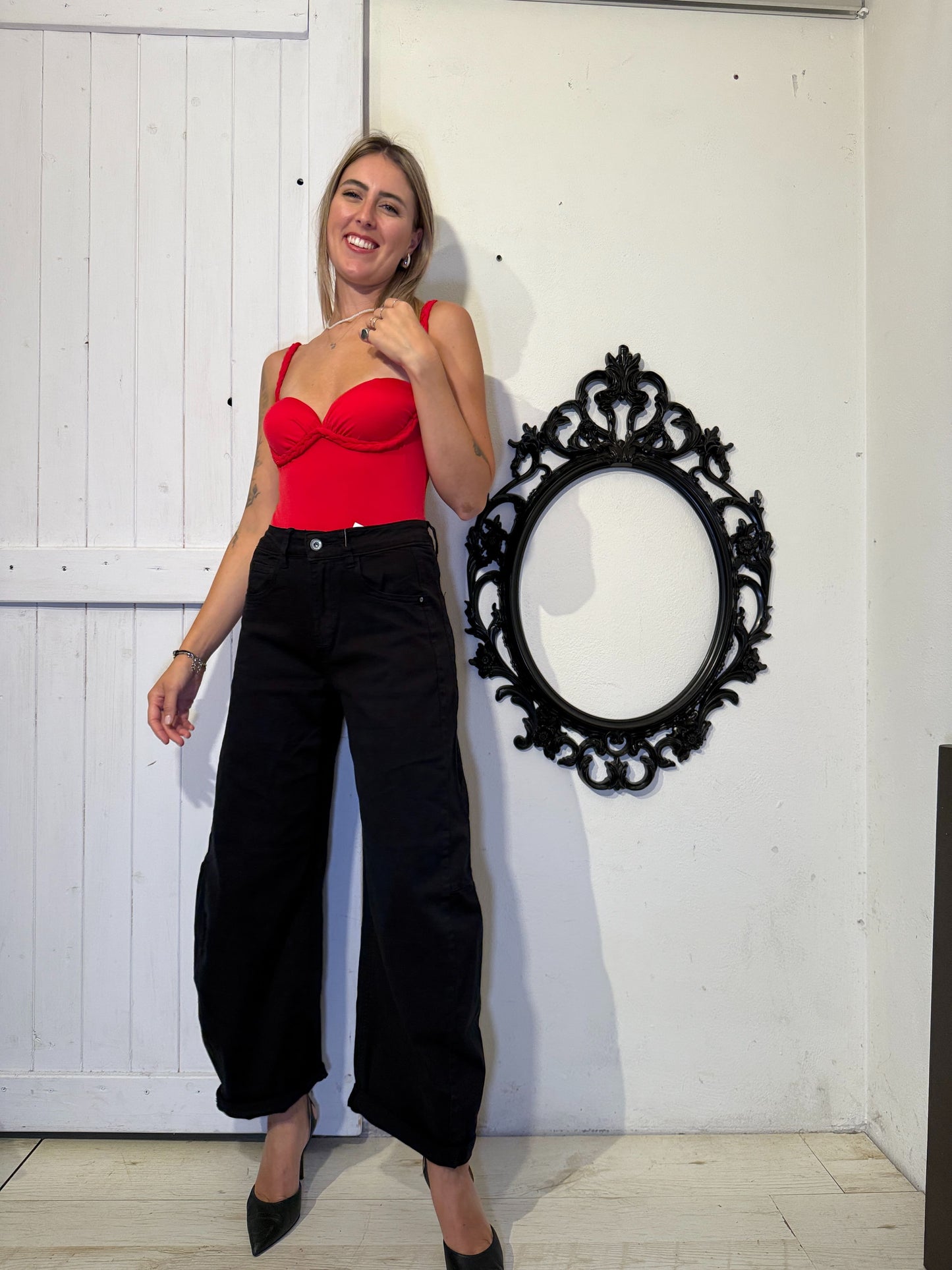 Body con spallina trecciata